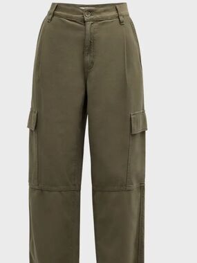 Agolde Jericho Cropped Cargo Pants s28 olive color